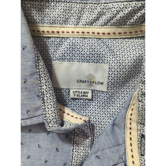 Lot (2) Craft + Flow Amplify Boys 7/8 Short Sleeve Button Up Shirts Lightning... - Picture 4 of 14